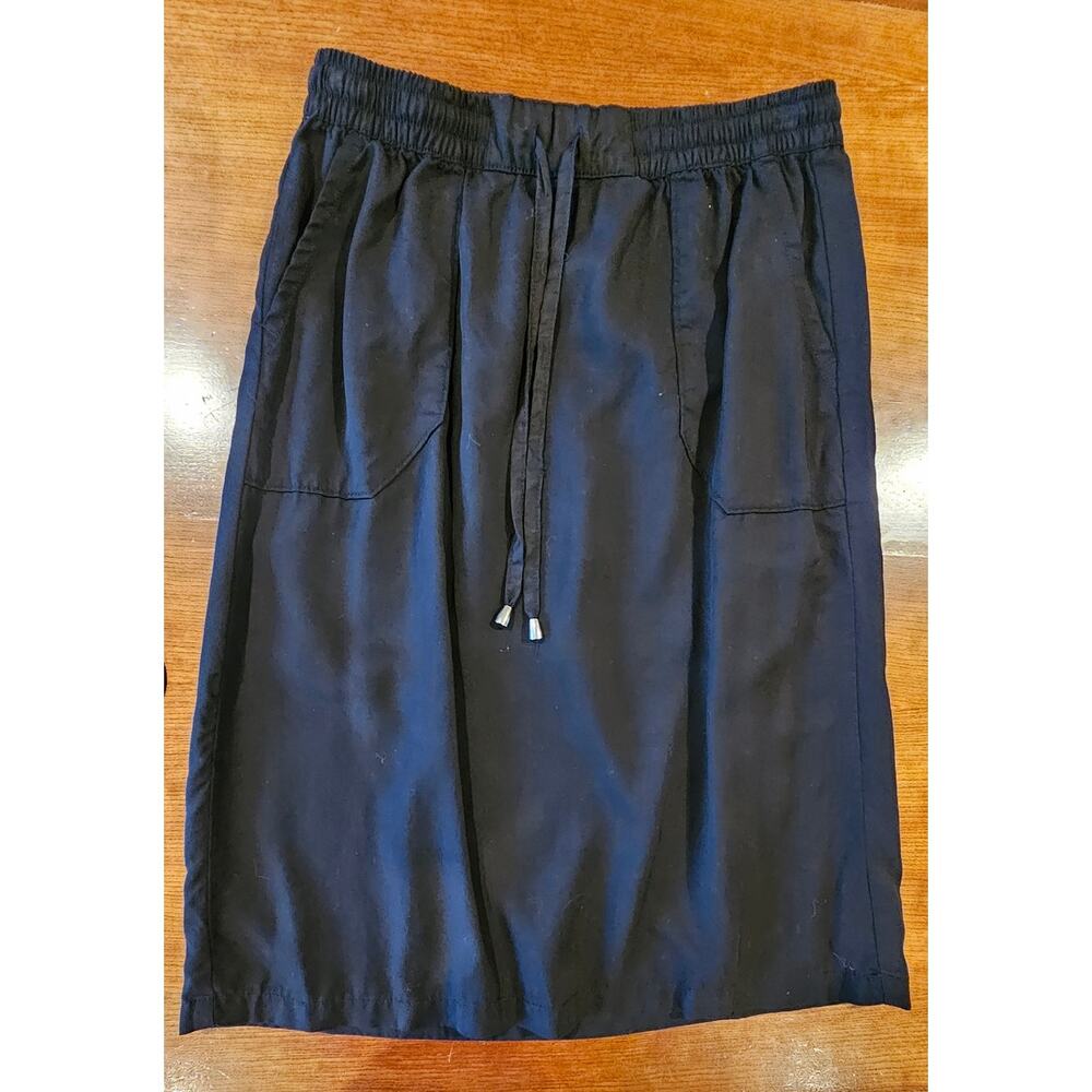 Esteez Black Skirt Modest A-Line Knee Length 100% Tencel Savannah Sz S